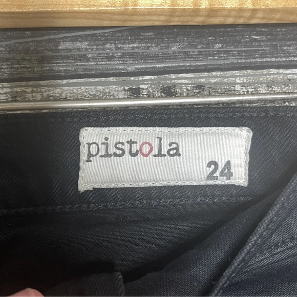 Pistola Womens Jeans Size 24 Black Distressed Skinny Ankle Length Stretch Fit 00 - Picture 8 of 11